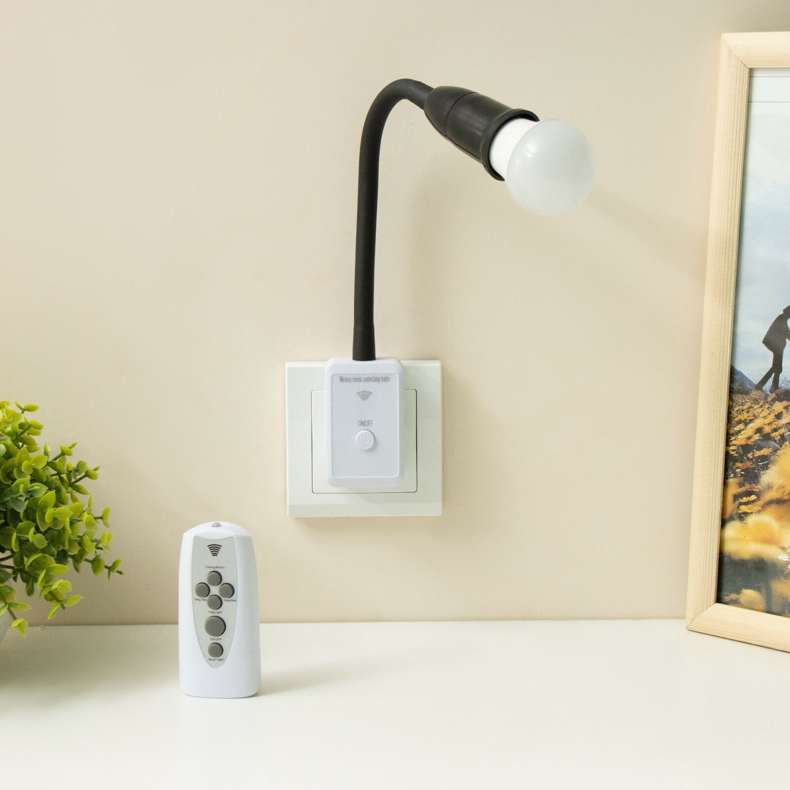 фото Бра с ПДУ "Синди" Е27 15Вт черный 4х2х33см 1шт.