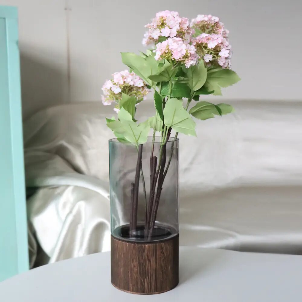 фото Ваза Tina стекло прозрачно-серая 25 см