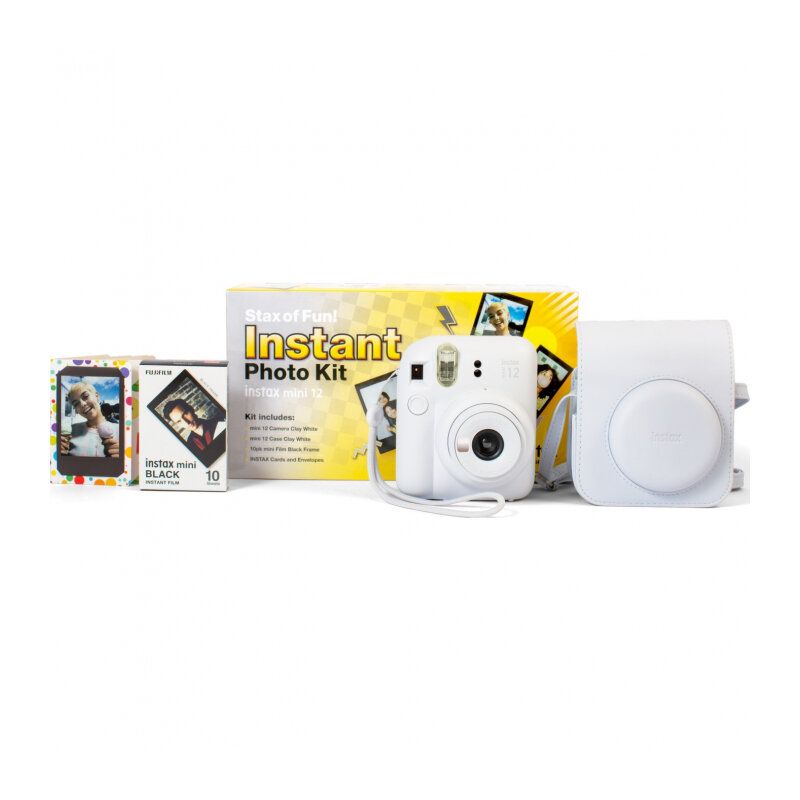 Fujifilm Instax Mini 12 Clay White Photo Kit