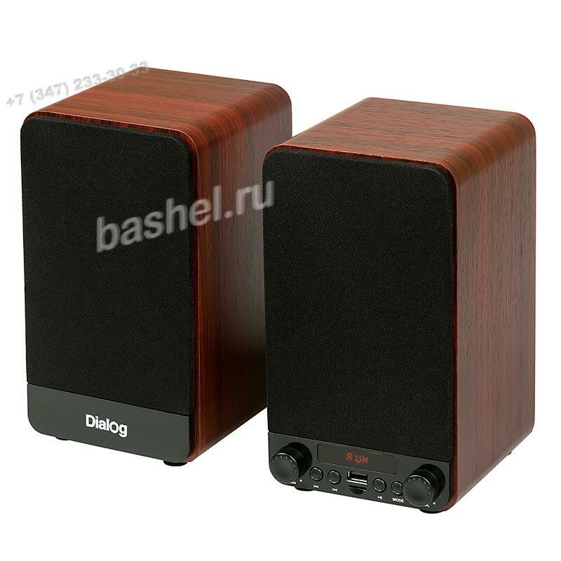 Колонки Dialog Jazz AJ-13 BROWN 2.0, 2*15W RMS, Bluetooth, USB+microSD reader