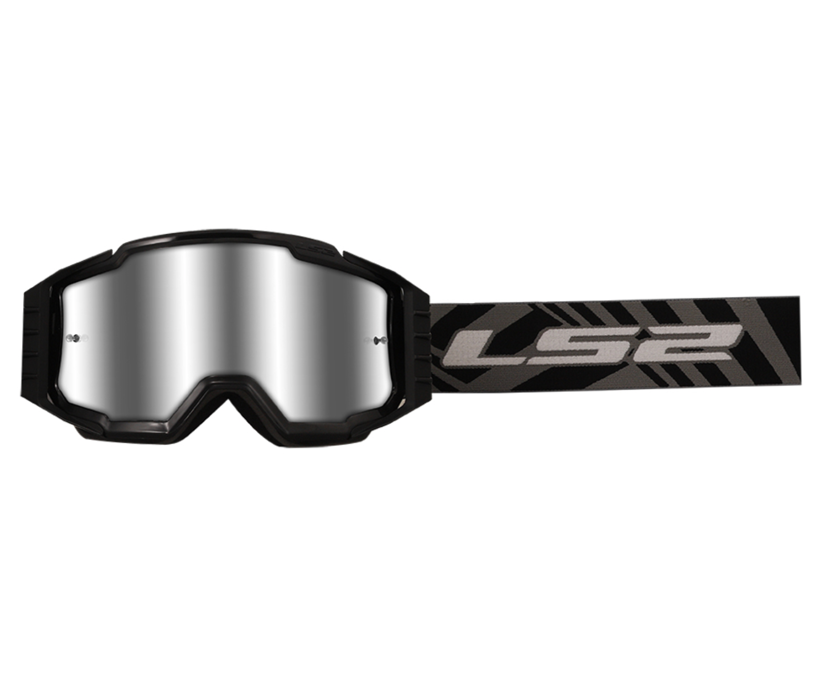 Очки кроссовые LS2 CHARGER PRO Goggle с прозрачной линзой (черный Black with clear visor Универсальный)