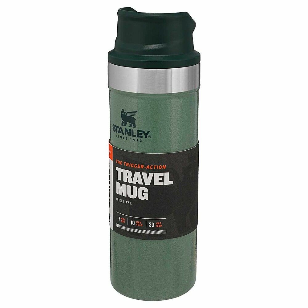 Походная посуда Stanley Trigger-Action Travel Mug 0.47 L green - фотография № 3