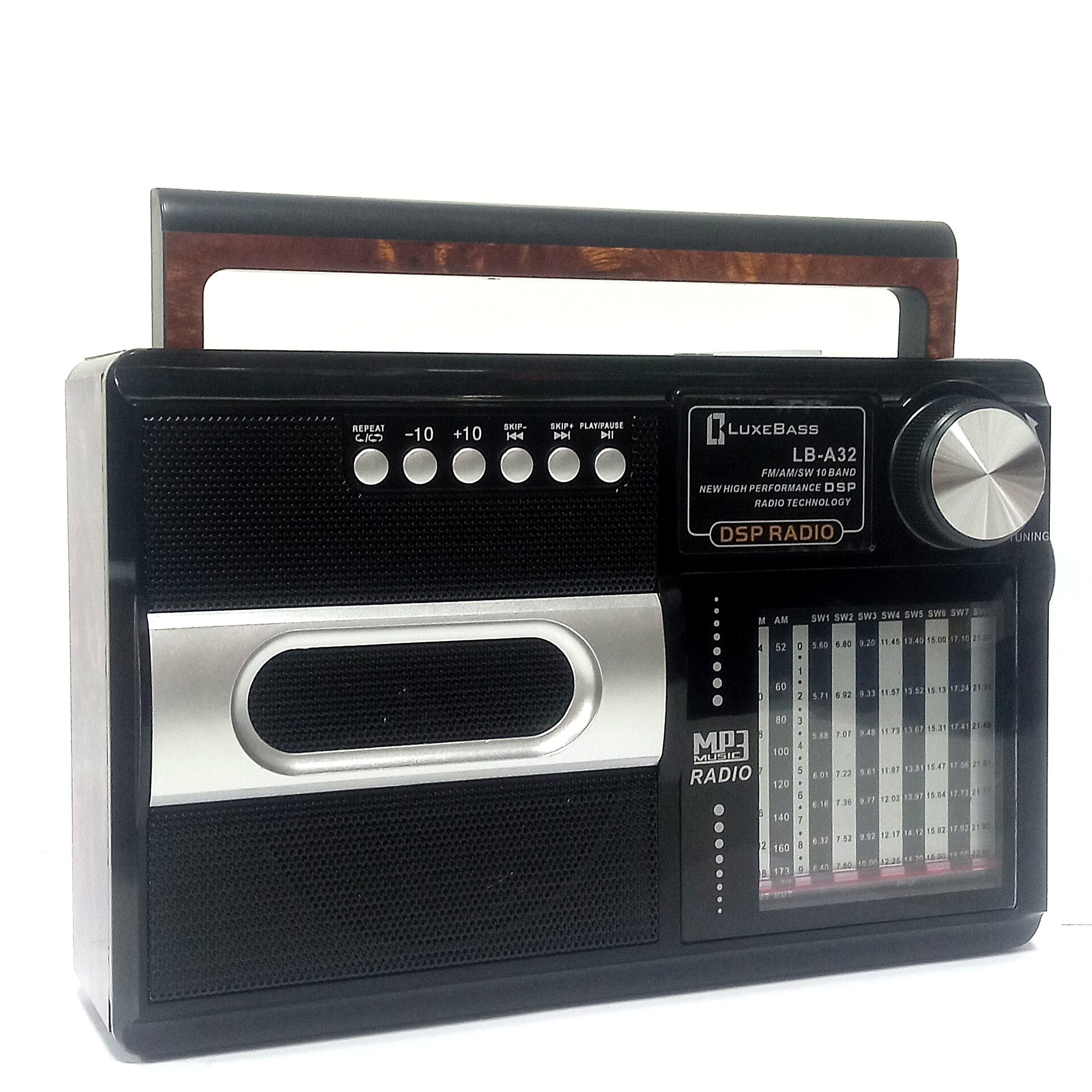 Радиоприемник LuxeBass LB-A 32 X-Bass +MP3 плеер (коричневый)