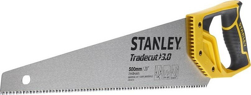 Ножовка по дереву STANLEY TRADECUT 500 мм 7 TPI STHT20350-1