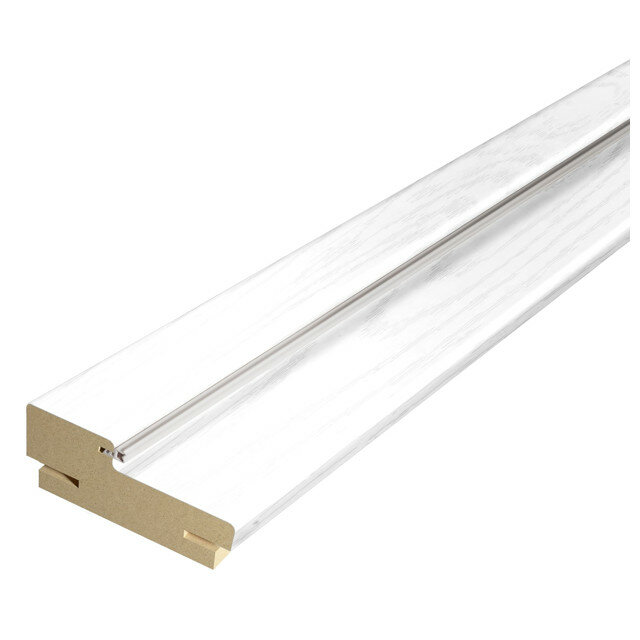 фото Погонаж коробочный velldoris ясень белый структурный телескопический softtouch пвх