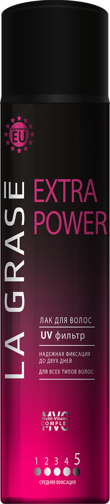 Лак для волос LA GRASE Extra Power, 400мл