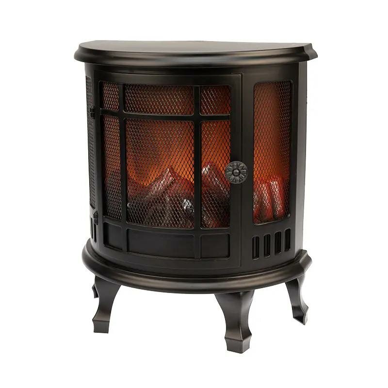 фото Камин светодиодный Винтаж с эффектом живого огня 16.5x36x31.3 см пластик черный