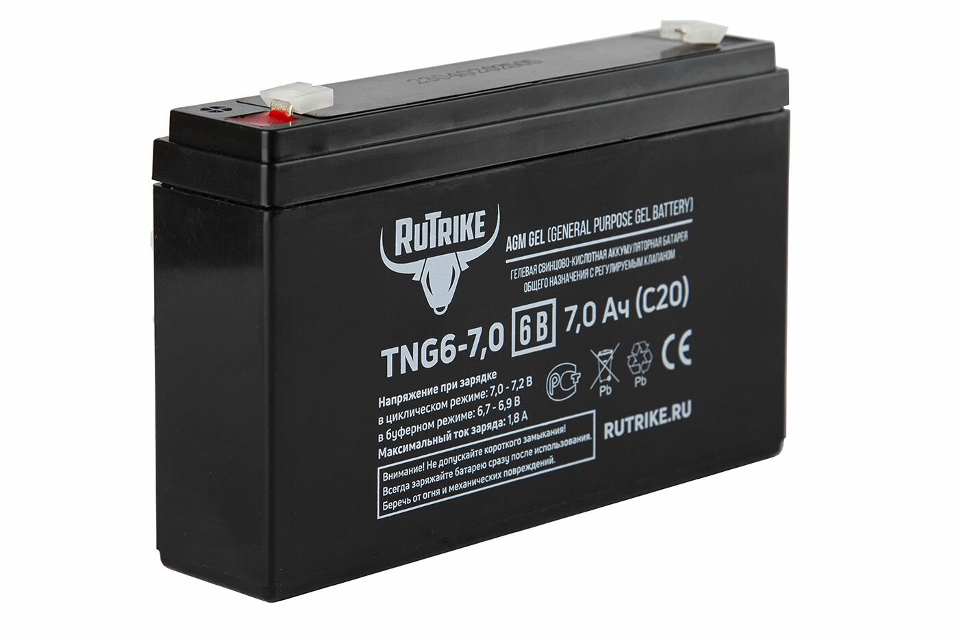 Тяговый аккумулятор RuTrike TNG6-7 6V 7Ah