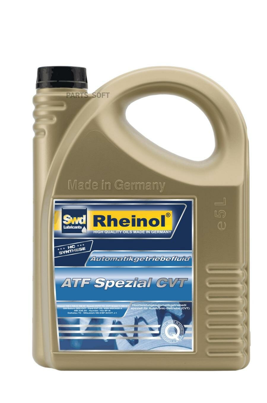 SWD RHEINOL 30632,580 Транс. масло ATF Spezial CVT (5л) для бесступенчатых (вариаторных) АКП