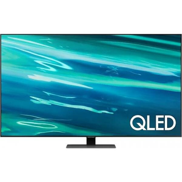 Телевизор Samsung Series 8 QE55Q80AAUXCE, 55", QLED, 4K Ultra HD, темно-серебристый - фото №2