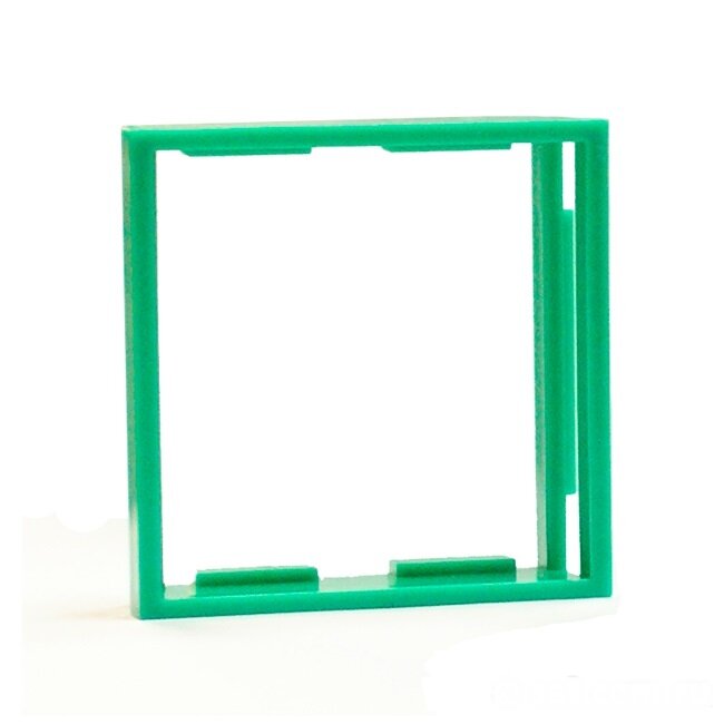 Рамка-переходник для розеток 50х50 на 45х45, зеленая