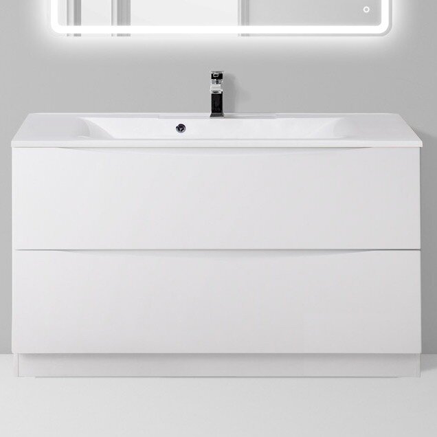 Тумба с раковиной BelBagno Marino 100 bianco lucido, напольная