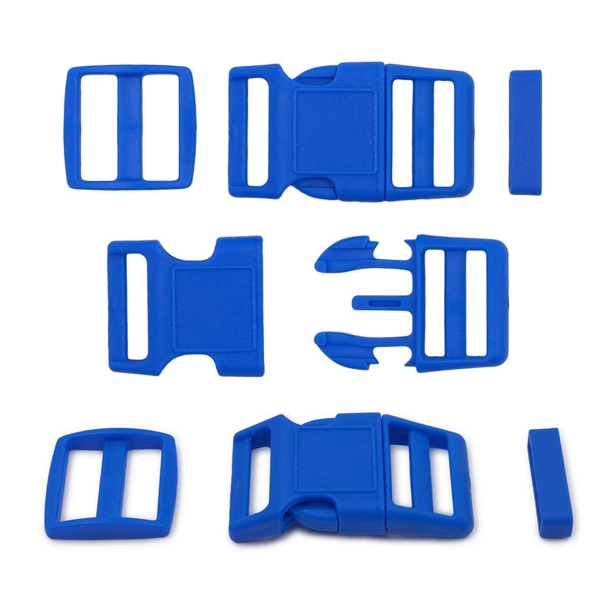 Набор фурнитуры Hobby&Pro Фастекс, рамка и регулятор 25 мм, пластик, 2 комплекта, синий, A03001037-К-25