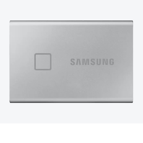 1024 ГБ Внешний SSD Samsung T7 Touch (MU-PC1T0S/WW) серебристый - USB 3.2 Gen2 Type-C, чтение - 1050 Мбайт/сек, запись - 1000 Мбайт/сек