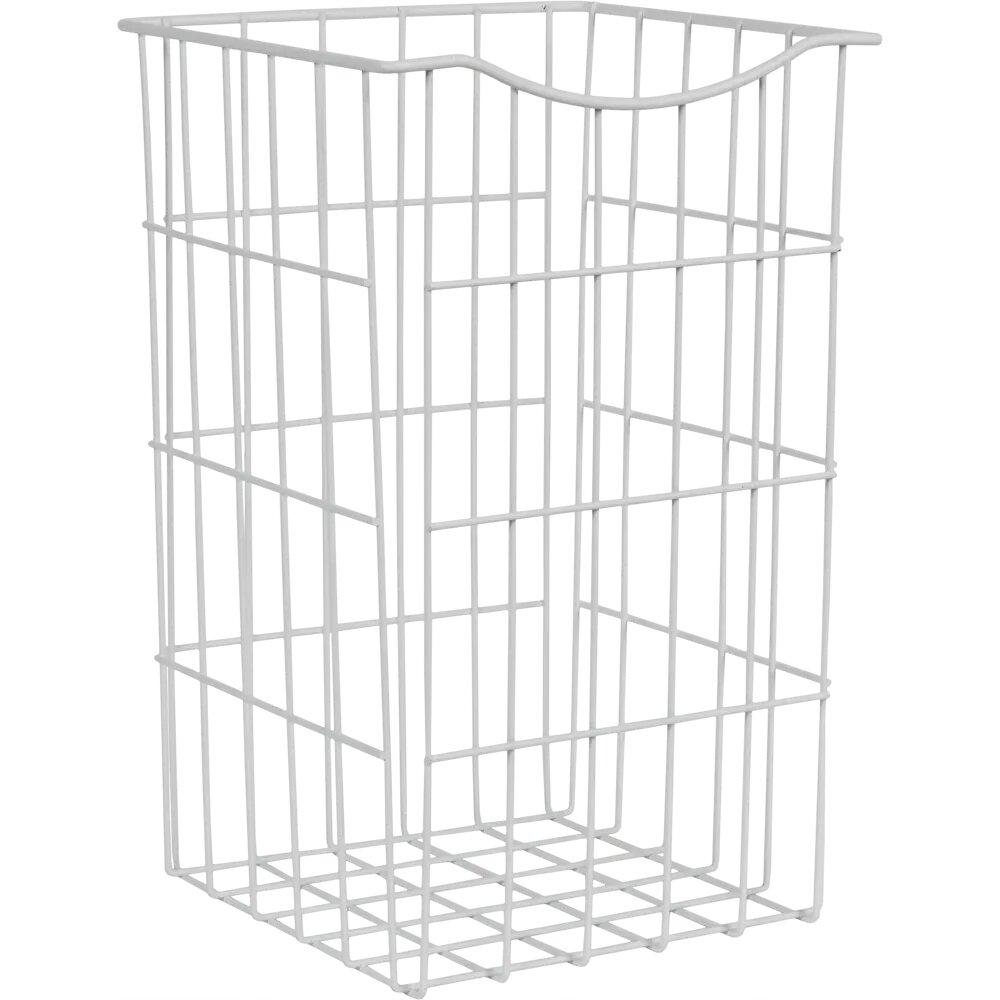 фото Корзина для белья 25x25x40 см цвет белый