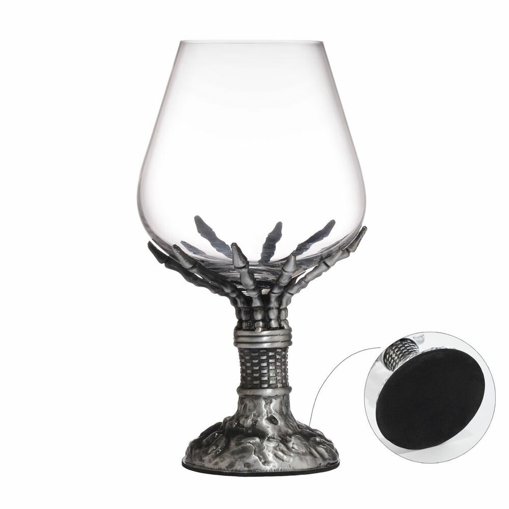 фото Бокал для коньяка "Рука скелета", серебро