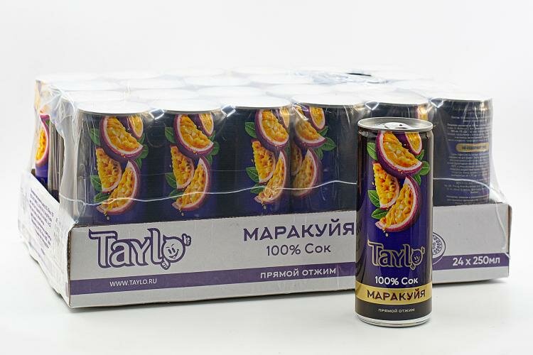 Сок Маракуйя Taylo 250 гр ж/б Упаковка 24 шт