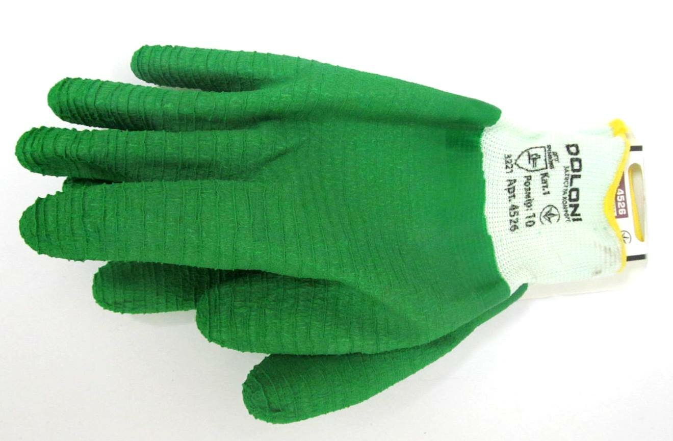 Перчатки арт 4526 Doloni зеленые полный облив
