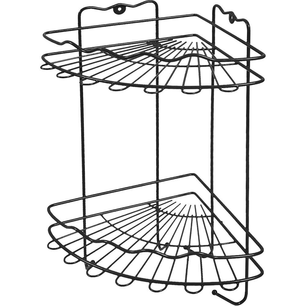 Полка для ванной Swensa Mono SWR-072-GRY угловая 2 яруса цвет серый