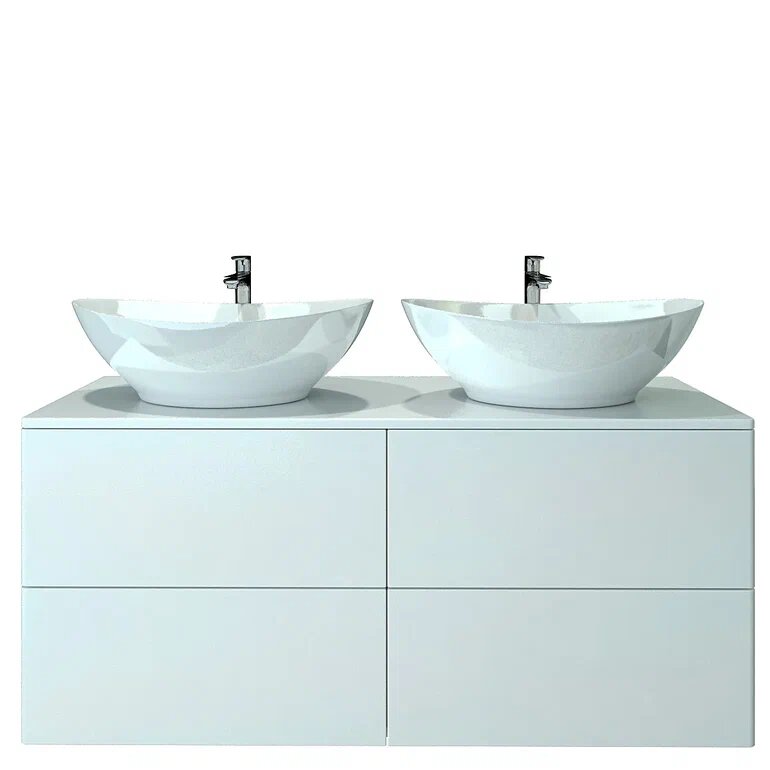 фото Тумба с раковиной Orange Otto Ot-130TuMDF 130 белая