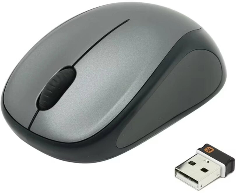 Мышь Logitech M235n, оптическая, беспроводная, USB, серый и черный