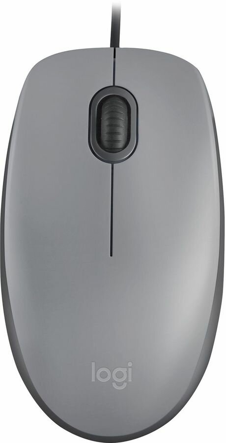 Мышь Logitech M110, оптическая, проводная, USB, серый и темно-серый [910-006760]