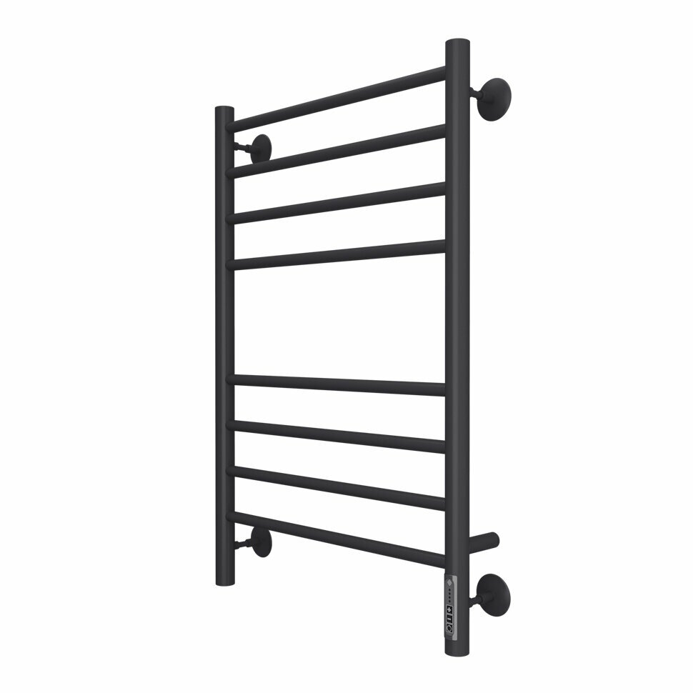 фото Полотенцесушитель электрический TERMINUS Аврора П8 500х800, new встроенный диммер, чёрный матовый.