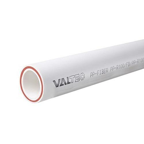 Труба полипропиленовая армированная стекловолокном VALTEC PP-FIBER - 20x2.8 (PN20 штанга 4 м.)
