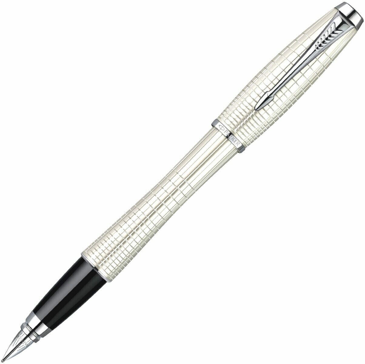 Ручка перьевая Parker Urban Premium F204, Pearl Metal Chiselled CT (Перо F) / Арт.: S0911430