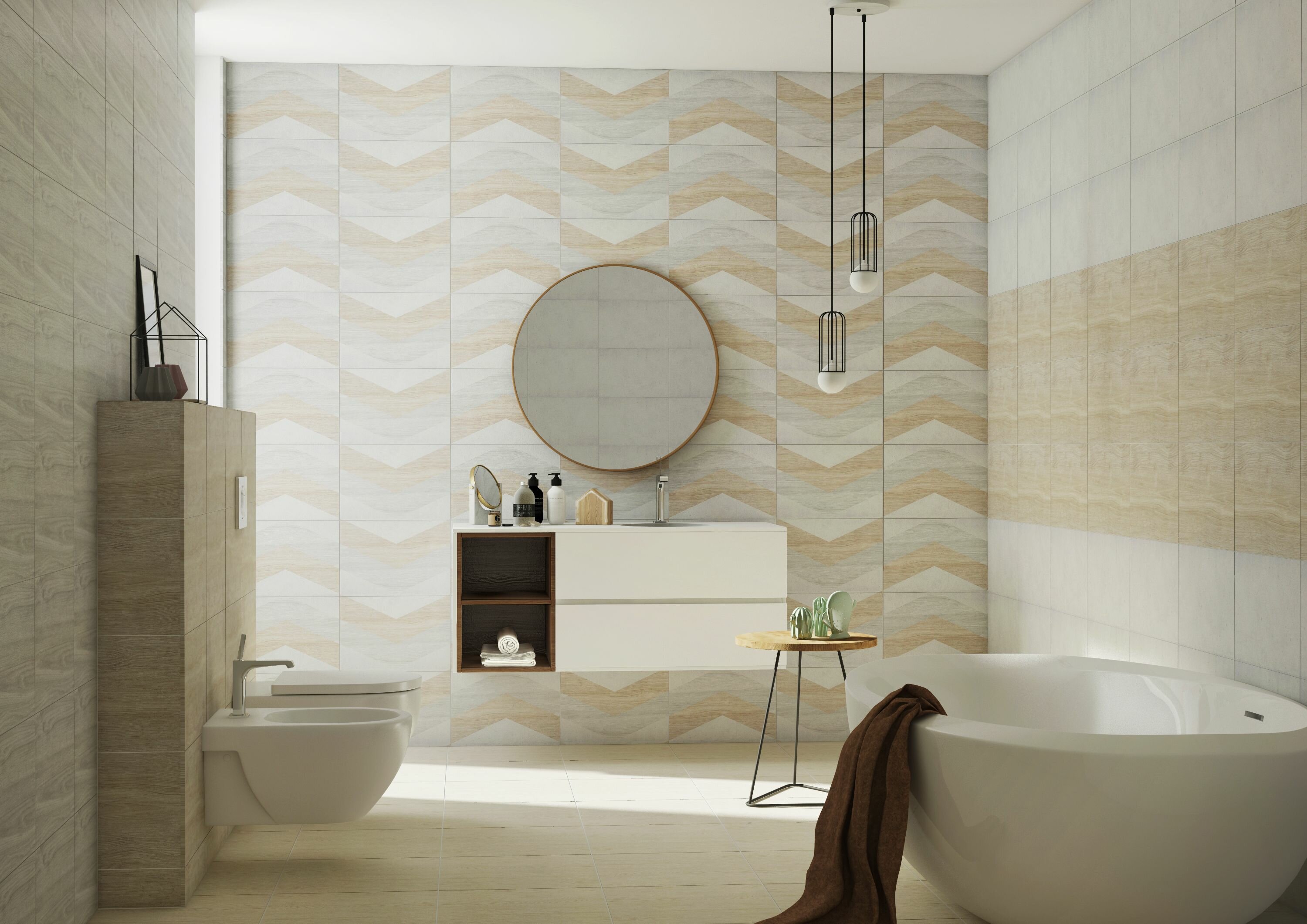 фото Декор Керамин Лофт серо-бежевый 40х27,5 см