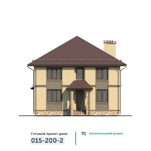 Проект двухэтажного классического дома с террасой 015-200-2 - фотография № 6