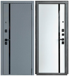 Дверь металлическая Дверной Континент ДК80 графит, белый снег 86х205 см, левая