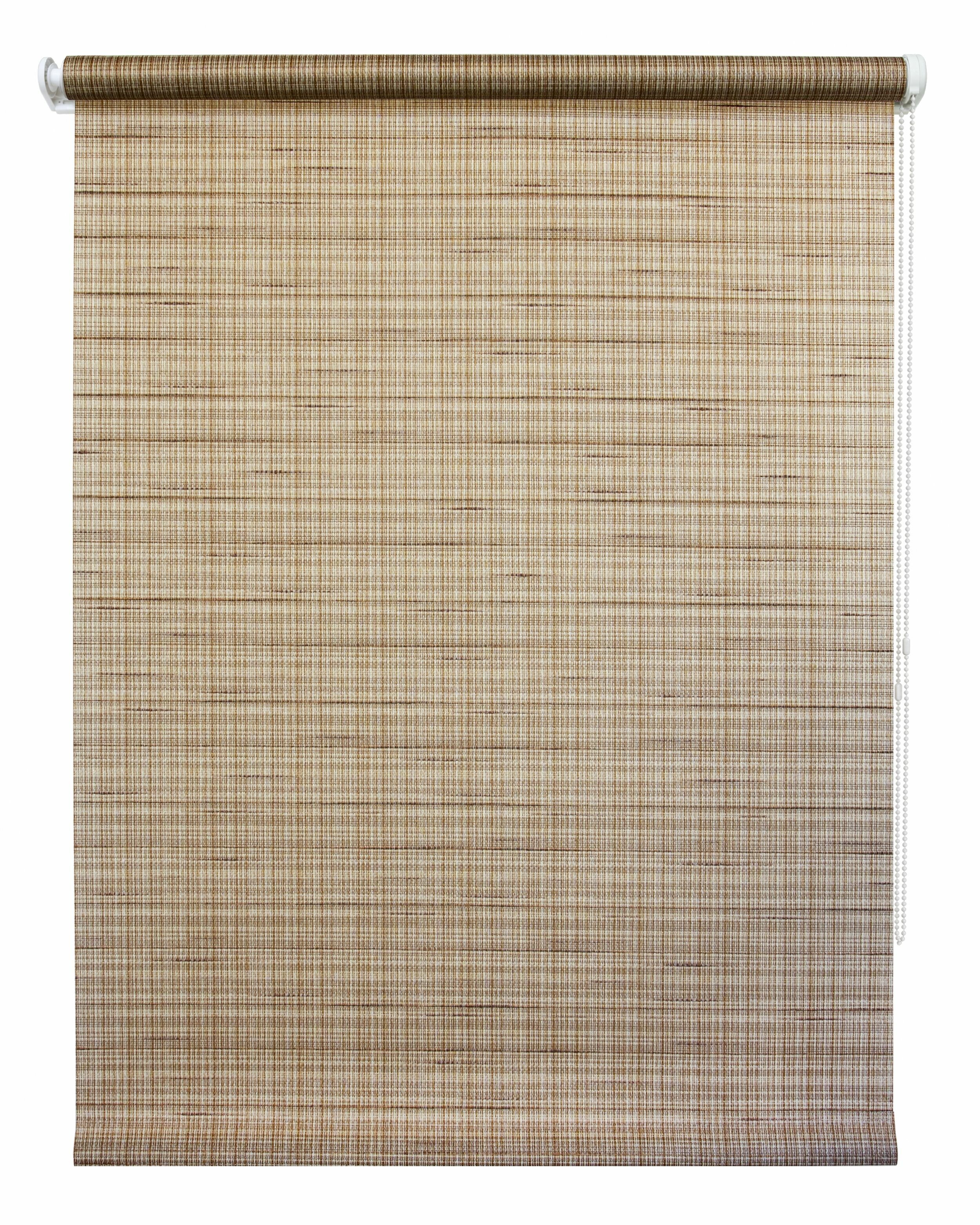Рулонная штора Уют 7712 Рига, 60х175 см, коричневый - фото №1