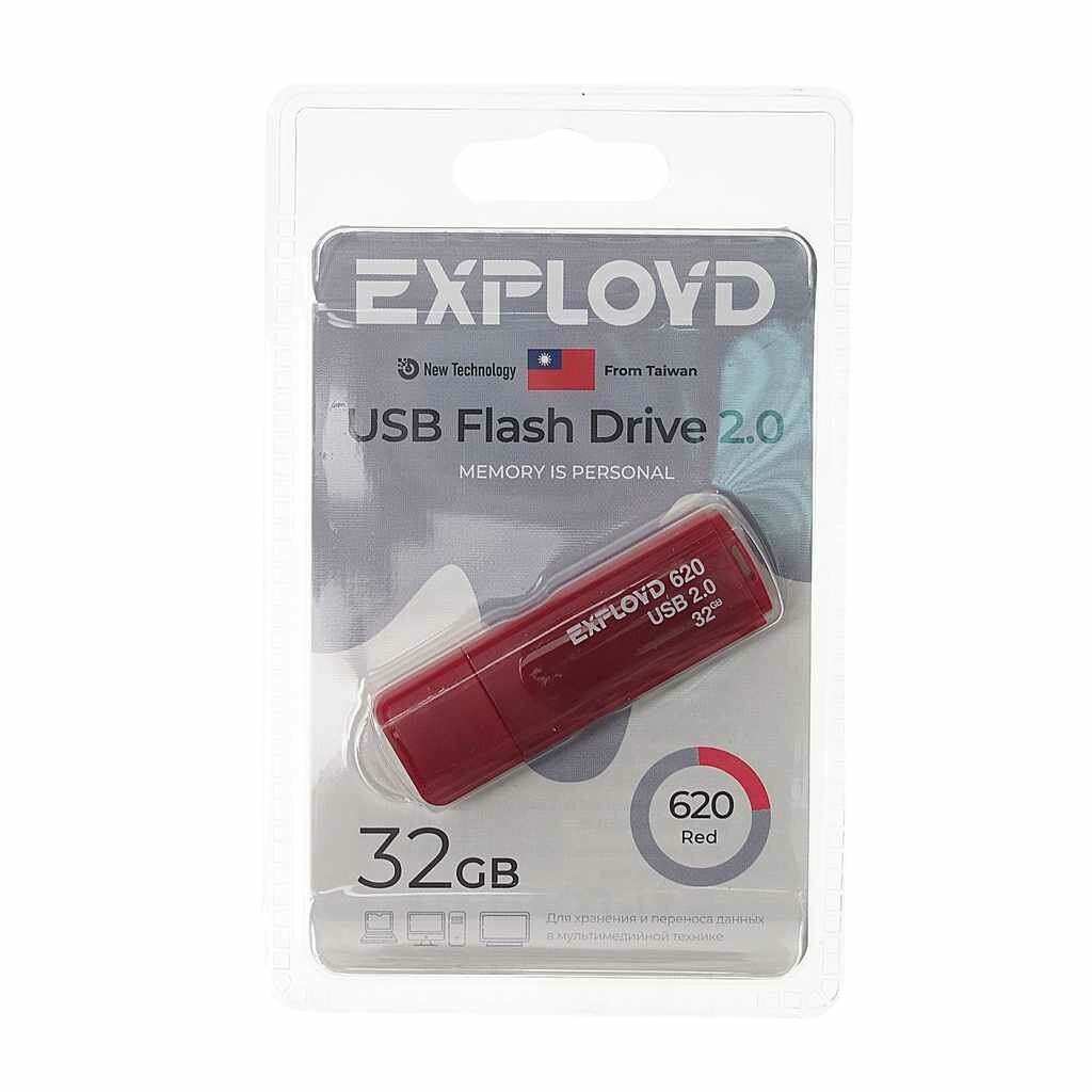 Карта памяти USB 32GB, EX-32GB-620-Red, EXPLOYD