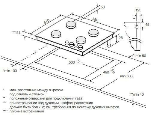 Газовая варочная панель GRAUDE GSK 60.1 EM