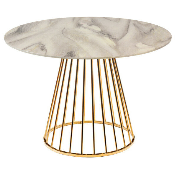 фото Стол Bradex Home Liverpool белый мрамор/золото