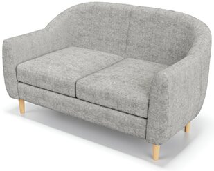 Дизайнерский диван Soft Element Орак Ash, двухместный, деревянные ножки, букле, современный стиль скандинавский лофт, на кухню, в офис, на дачу