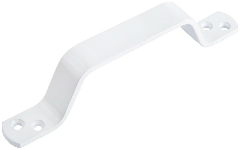 фото Ручка скоба плоская, 85 мм, белая ( 66795 )