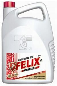 Антифриз FELIX Carbox G12+ -40 С красный 5 кг