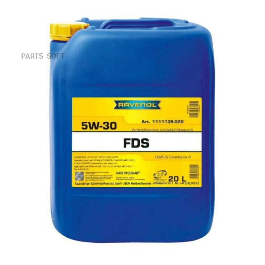 Синтетическое моторное масло RAVENOL FDS SAE 5W-30