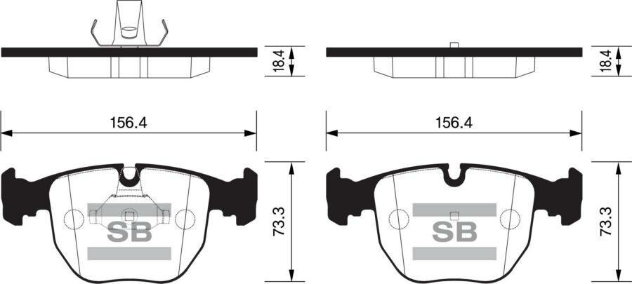 SP2166_колодки дисковые п!\ BMW E39 3.0-4.0/3.0D/E53 3.0/4.4/3.0D 00>/E38 4.4 SANGSIN BRAKE / арт. SP2166 - (1 шт)