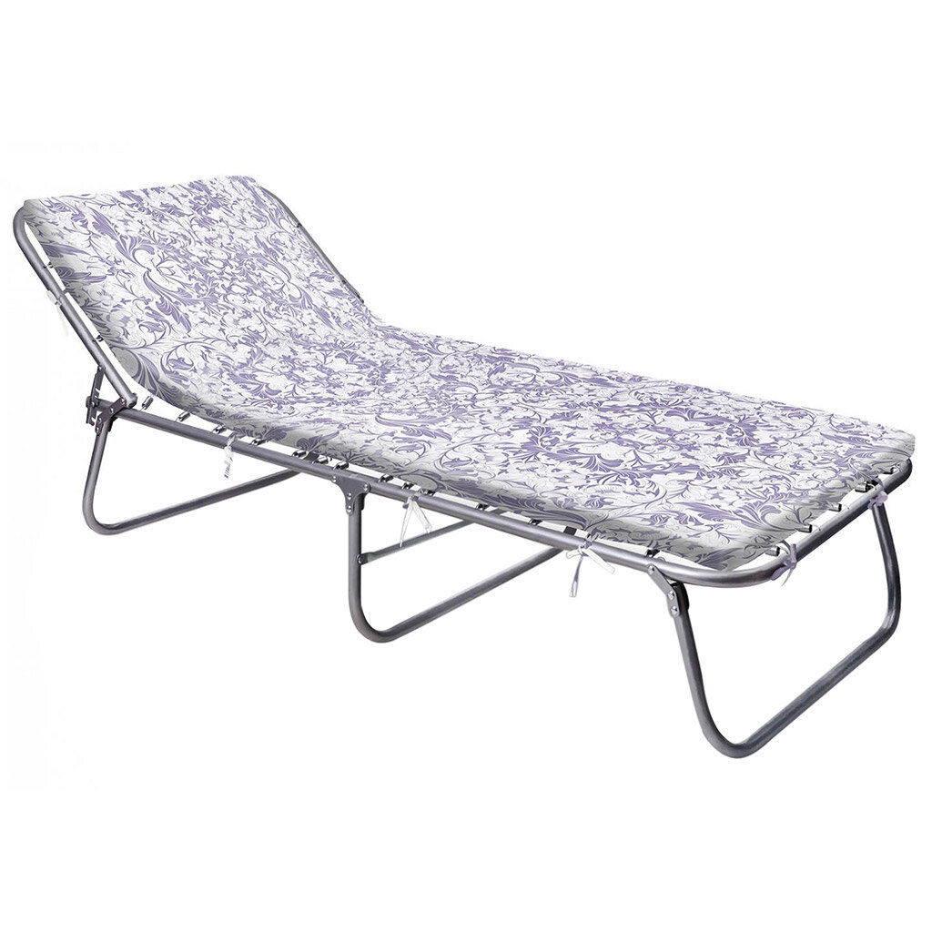 фото Раскладушка Ника 191х71,5х33 см, металлическая труба, матрас гипоаллергенный, регулируемый подголовник 5 позиций