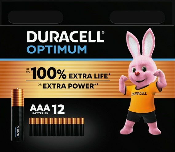 Duracell AAA (LR03) Duracell Optimum MX2400 1.5V упаковка 12шт.