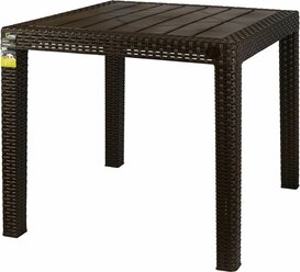 Стол Ingreen Rattan 78.9х78.9х70 см пластик коричневый