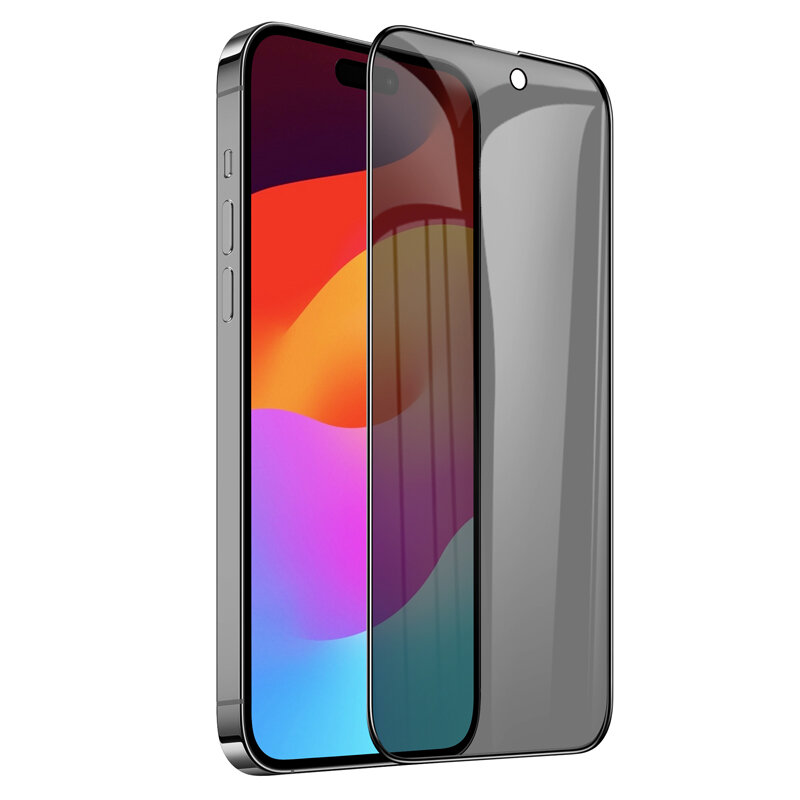 Защитное стекло для iPhone 15 Pro Max A12 Pro HOCO Privacy Nano 3D full screen edges черное