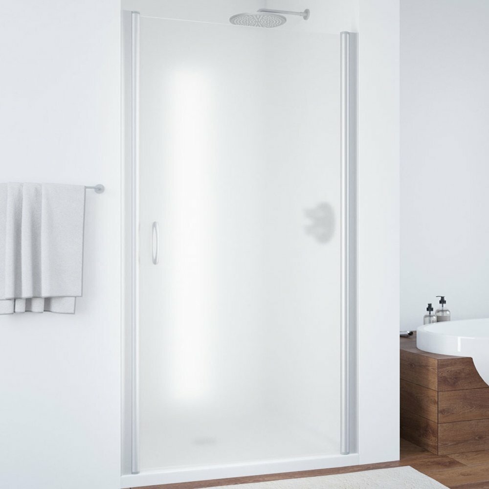 фото Vegas Glass Душевая дверь в нишу Vegas Glass EP 90 07 10 профиль матовый хром, стекло сатин