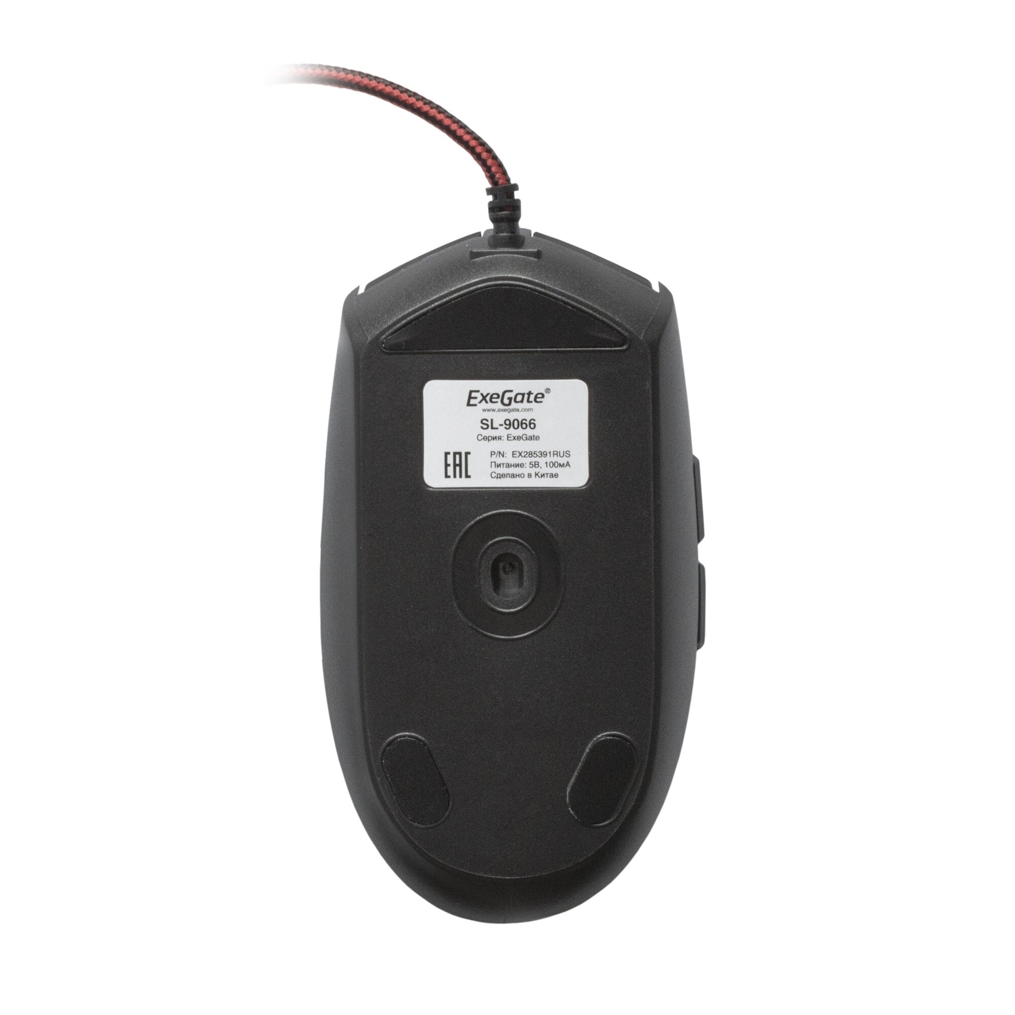 Мышь ExeGate Professional Standard Laser SL-9066 (USB лазерная 2400dpi 6 кнопок и колесо прокрутки длина кабеля 15м черная Color Box)