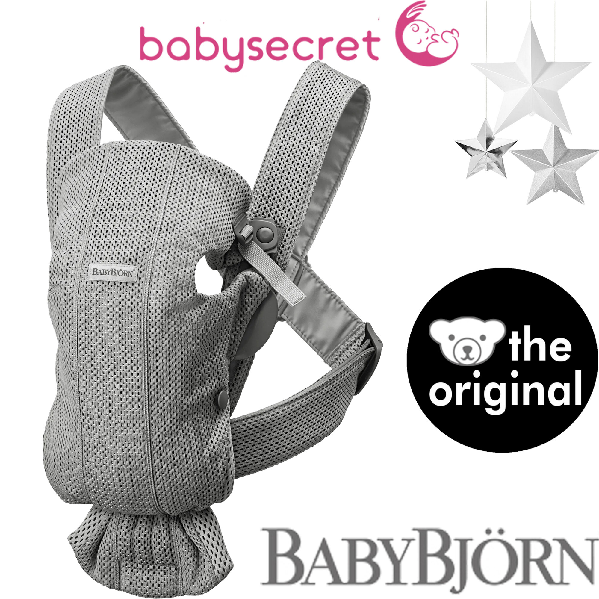 Рюкзак-Кенгуру для новорожденных BabyBjorn Mini Mesh серый 0210.18