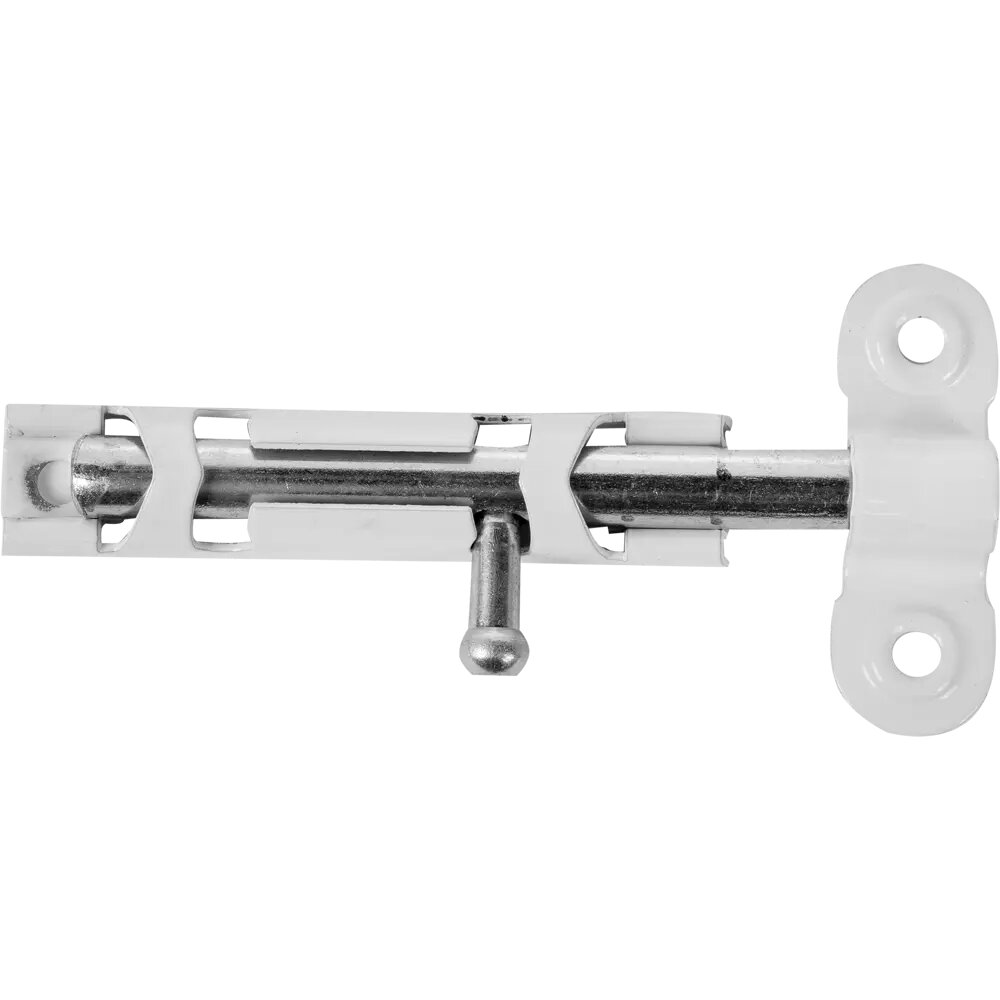 фото Шпингалет малый Левша ЗТ-12, цвет белый/цинк