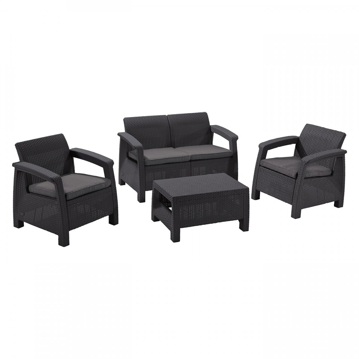 Комплект мебели Keter Corfu set (17197361) графит 223204
